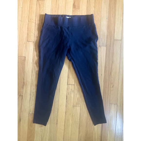 Matty M Pants - Matty M Womens Navy Blue High Rise Pull On Leggings Pants Size Large